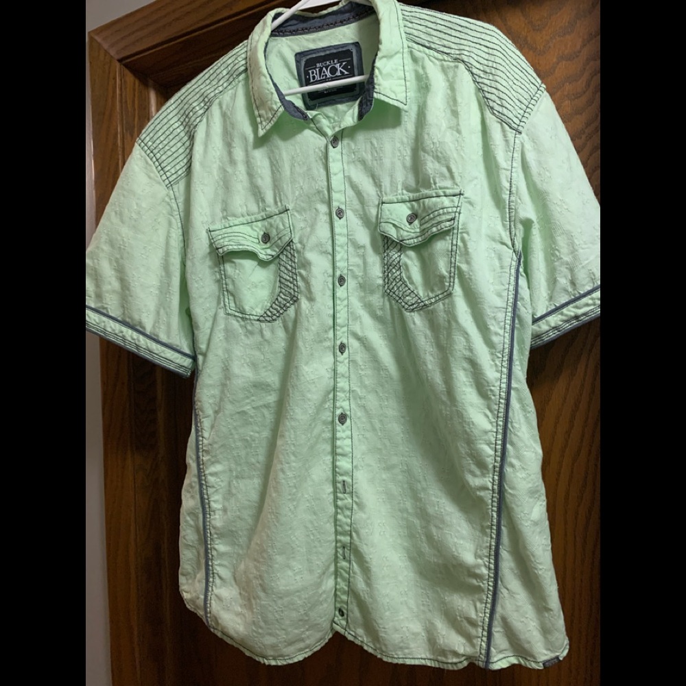Buckle Black Relaxed Fit button up shirt